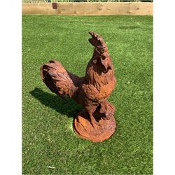 Cast iron garden cockerel figure - THIS LOT IS TO BE COLLECTED BY APPOINTMENT FROM DUGGLEBY STORAGE, GREAT HILL, EASTFIELD, SCARBOROUGH, YO11 3TX