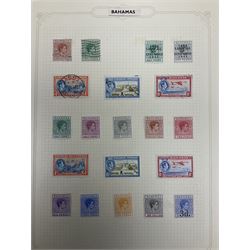 Antigua Queen Victoria and later stamps, including War stamp overprints etc and Bahamas Queen Victoria and later stamps, including Crown Colony, War Charity and other overprints etc, housed on pages