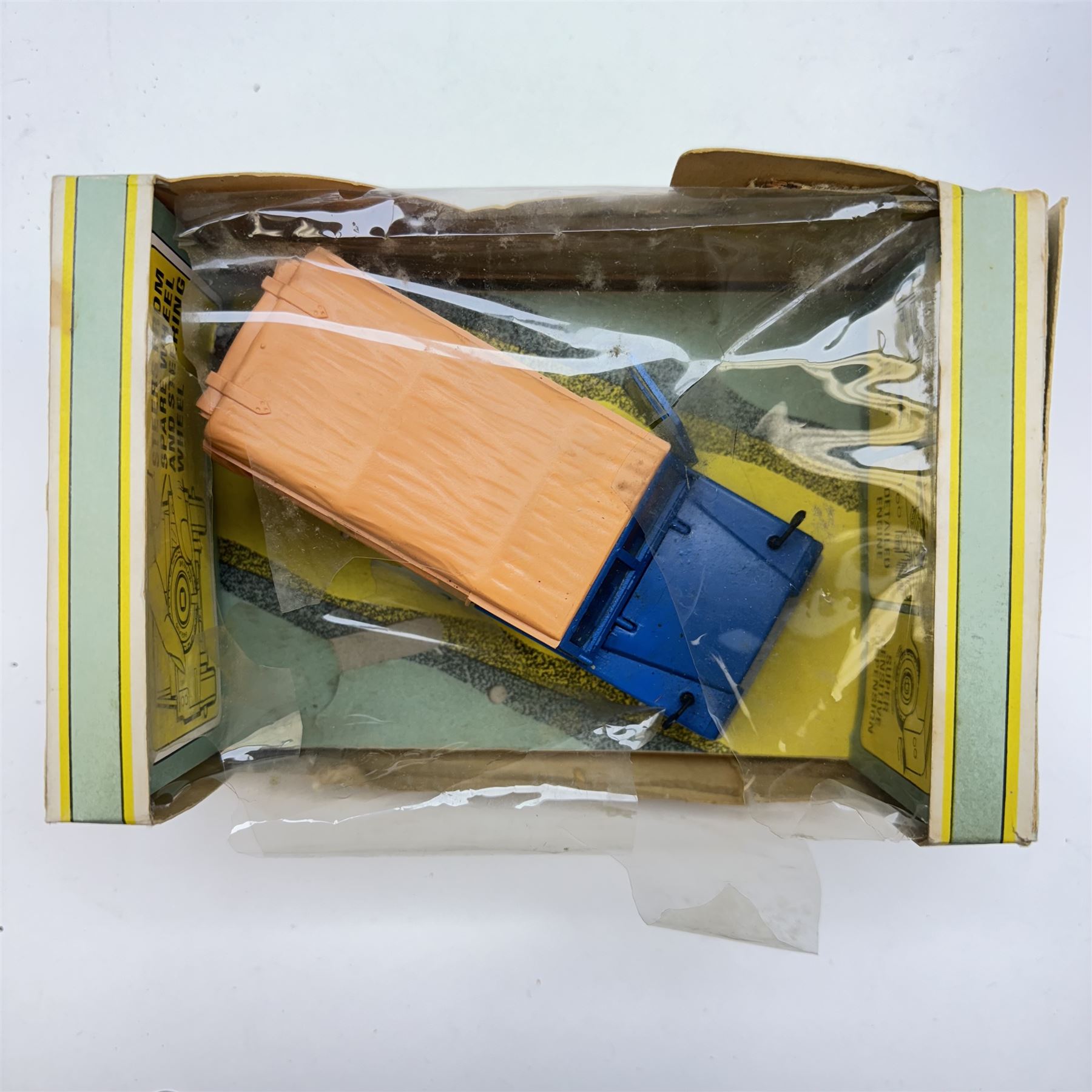 Britains 1:32 scale farm implements, vehicles and figures,  comprising 9563 Hay Baler, 9539 Seed Drill, 9534 Disc Harrow, 9537 Acrobat Rake, 9530 Three Furrow Plough, 9547 Horse Box with Horse, 9576 Farm Land Rover, 2078 male Rider with Horse, 9533 Roller, 9538 Vari-Spreader, 9536 Cultivator, three 1742 Hay Bales, 1740 Milk Churns and 1741 Sacks, all boxed, together with trees, walls, buildings and loose vehicles