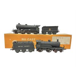 ‘00’ gauge - two kit built steam locomotive and tenders comprising Class K2 2-6-0 no.61763 finished in BR black with Nu-Cast box; Class D2 4-4-0 no.62172 finished in BR black (2) 