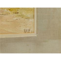 Edmund Morison Wimperis (British 1835-1900): Pulling the Hay Wagon on an Open Road, watercolour signed with initials and dated '88, 29cm x 46cm