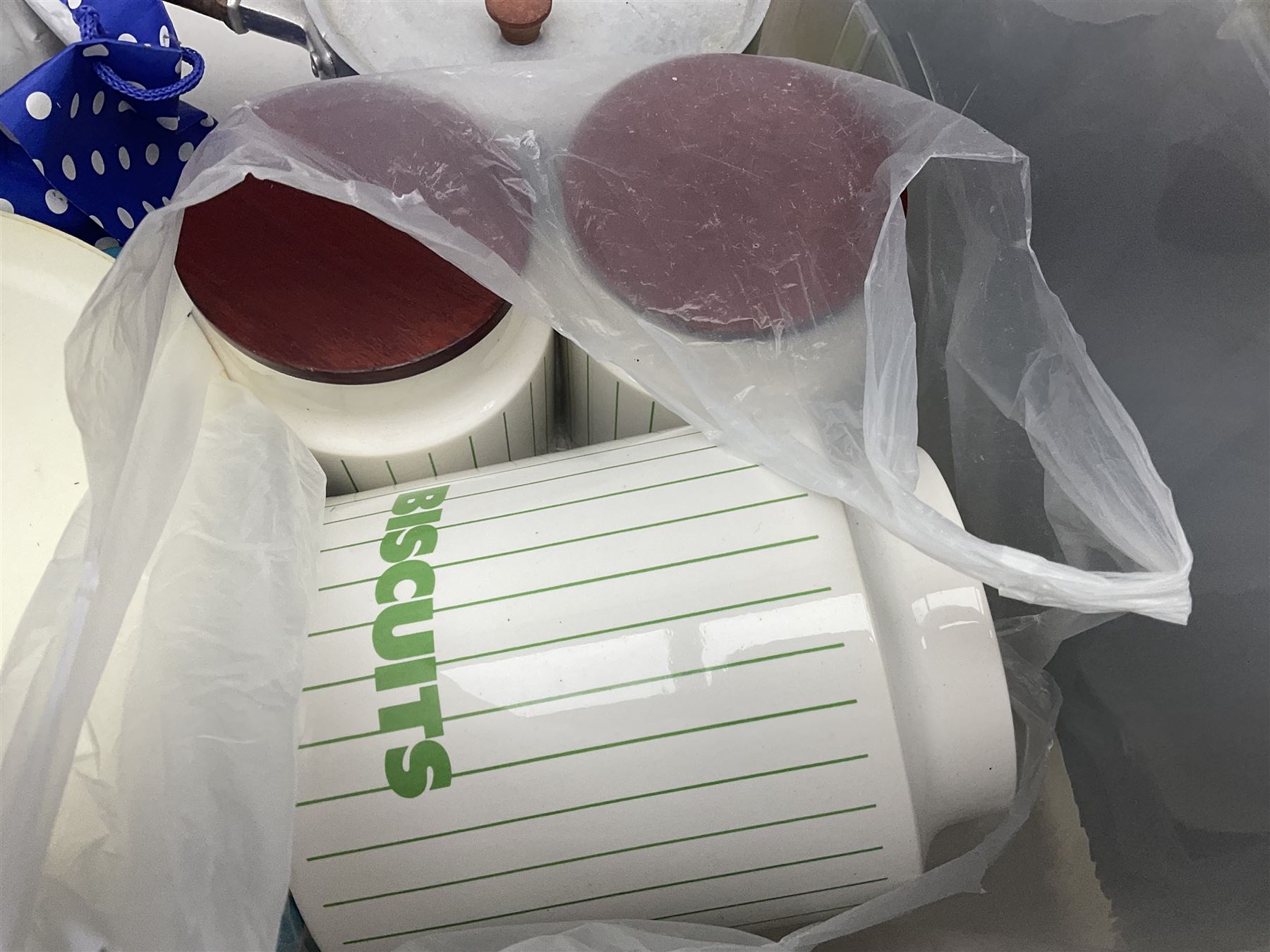 Singer 66 sewing machine in wooden case, together with an LG DVD player with speakers, two portable DVD players, etc 