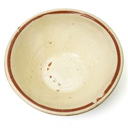 Victorian terracotta pancheon bowl, H14cm 