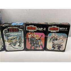 Star Wars - Return of the Jedi Scout Walker Vehicle, Speeder Bike Vehicle and Vehicle Maintenance Energiser; together with The Empire Strikes Back Cap-2 Captivator and MTV-7 Multi-Terrain vehicle; and Waddingtons 1977 Star Wars Entering the City jig-saw puzzle; all boxed (6)