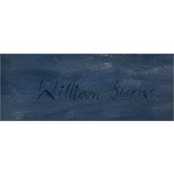 William Burns (British 1923-2010): 'A Fair Wind' Hornsea Mere, oil on board signed, titled verso 39cm x 59cm
Provenance: direct from the artist's family. Born in Sheffield in 1923, William Burns RIBA FSAI FRSA studied at the Sheffield College of Art, before the outbreak of the Second World War during which he helped illustrate the official War Diaries for the North Africa Campaign, and was elected a member of the Armed Forces Art Society. On his return to England, he studied architecture at Sheffield University and later ran his own successful practice, being a member of the Royal Institute of British Architects. However, painting had always been his self-confessed 'first love', and in the 1970s he gave up architecture to become a full-time artist, having his first one-man exhibition in 1979.