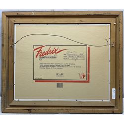 Charles T Stepule (American 1911-2006): 'Preservation Hall' Jazz Band New Orleans, acrylic on canvas laid onto board signed, titled and dated 1992 verso 39cm x 49cm 