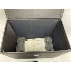 Elmo ST-1200 sound film projector, with instruction manual and black carrying case