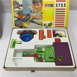 Large quantity of toy railway collectables, to include Faller ‘Hit Train’ boxed sets 3706, 3732, 3753; Lima automatic car unloader, quantity of track and accessories, etc in two boxes 