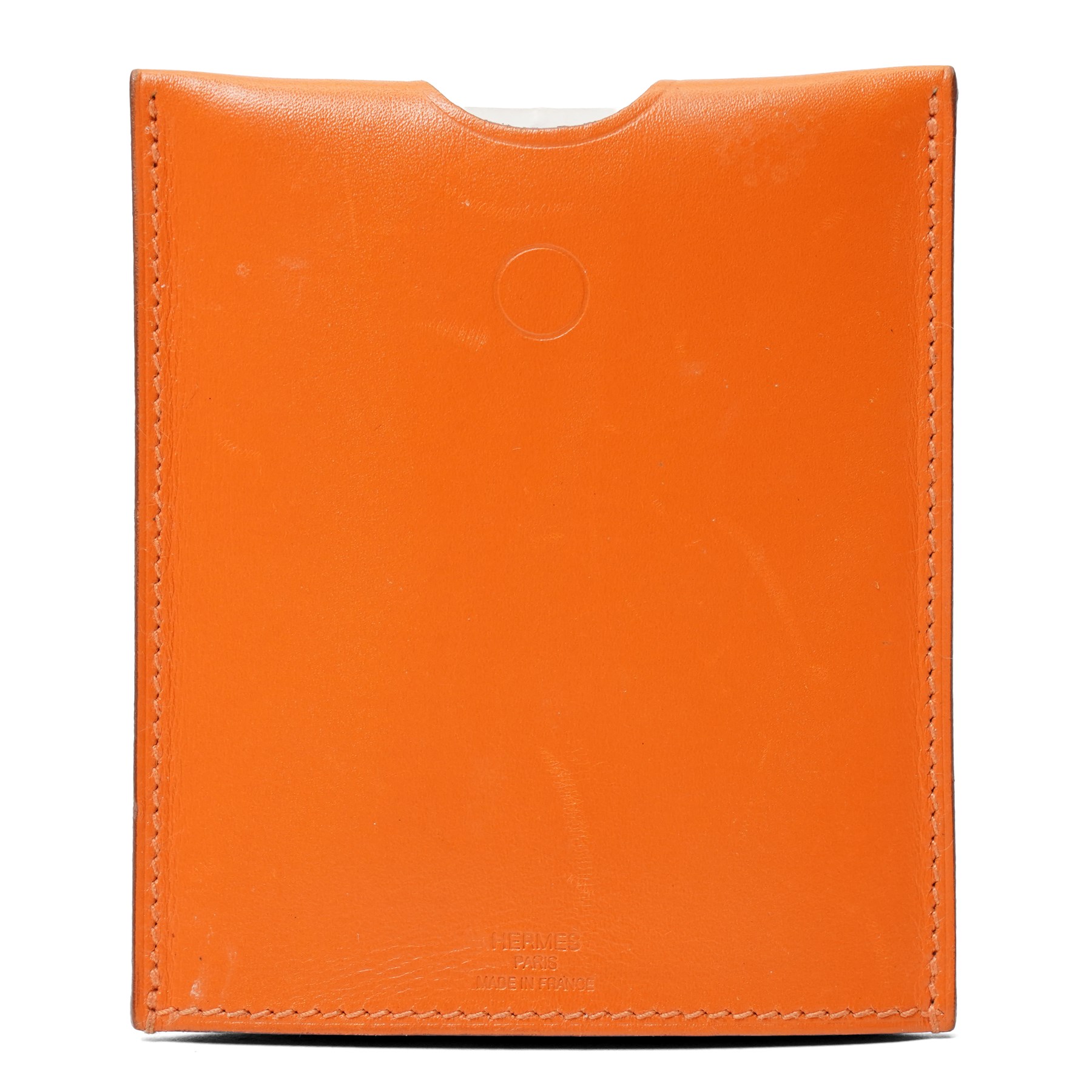 Hermès - ‘Press’ pocket torch, with orange leather sleeve