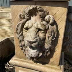 Four piece composite stone hexagonal garden centrepiece - THIS LOT IS TO BE COLLECTED BY APPOINTMENT FROM DUGGLEBY STORAGE, GREAT HILL, EASTFIELD, SCARBOROUGH, YO11 3TX