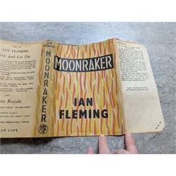 Fleming, Ian - James Bond 'Moonraker' first edition state B, with shoot spelling correction on page 10, original black cloth with silver titles, with orange and yellow flame dust jacket, pub. Jonathan Cape, London 1955