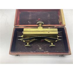 19th century watchmakers depthing tool and turning tool both in individual cases.