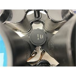 Eleven cased pairs of binoculars to include Summit 8x30,  Concord 8x40, Tasco no. 106 8x - 16x40, Chinon 10x50, Tokina 7x42 Field, Zoom 6x- 12x32 etc