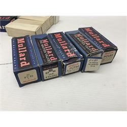 Collection of Mullard thermionic radio valves/vacuum tubes, including EF80, PY82, PLF80, PY82 approximately 29
