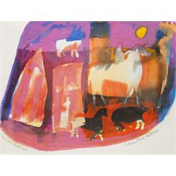 Gillian Ross Kelsey (British 1935-2025): 'The Celtic Horse No 1', mixed media on paper sig...