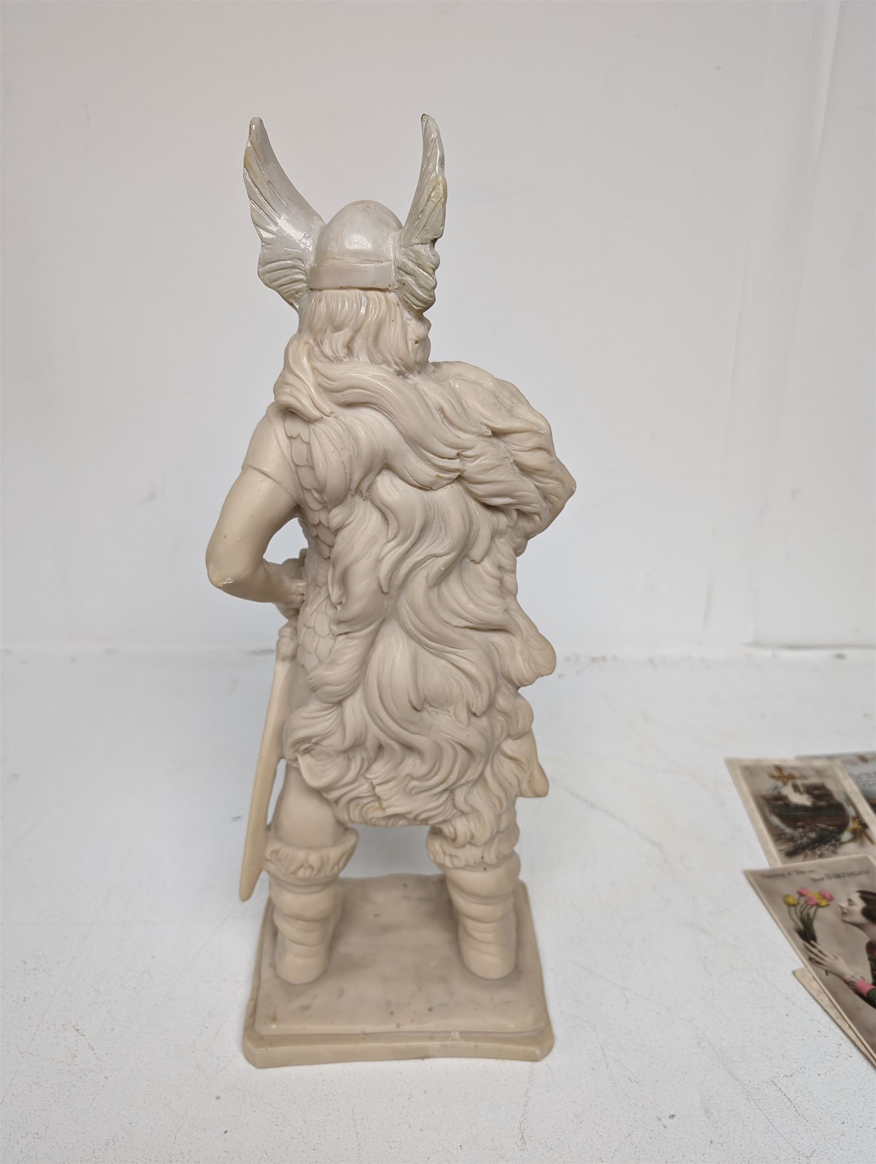 Amilcare Santini (Italian 1910-1975): Viking sculpture in resin, signed