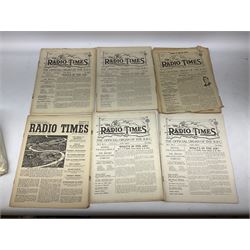 The Radio Times Vol 1 numbers six to ten, 1926, together with six volumes of The Wireless World from 1923 and 1925