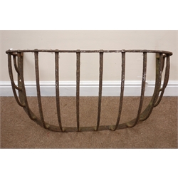  D shaped wall mounted stable hay rack, W84cm, H45cm, D48cm  