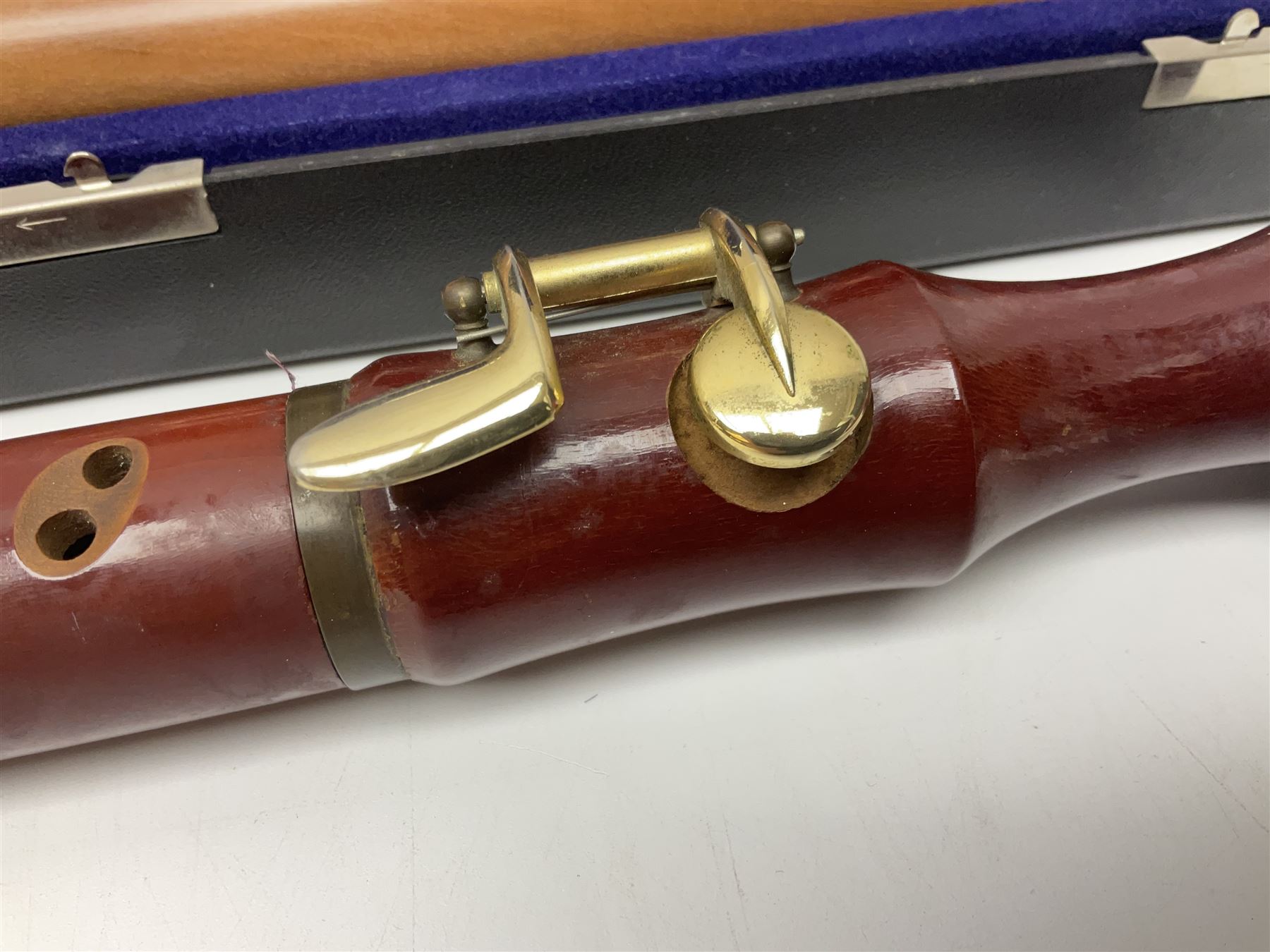 Three wooden recorders - 1970s Schotts 'Concert' three-piece tenor; 1990s Dolmetsch treble, cased; and 1980s Moech descant, cased (3)