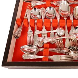 Kings pattern canteen of cutlery by Webber and Hill
