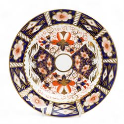 Royal Crown Derby limited edition Imari 'Yorkshire Rose' plate, numbered 442/2000; together with other mixed Royal Crown Derby tea wares, including pattern 2451 trio and matching teapot and sandwich plate, pattern 962 (6)
