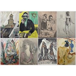 Scofield Thayer (American 1889-1982): 'Living Art' (Twenty Facsimile Reproductions after Paintings, Drawings and Engravings and ten photographs after sculptures by Contemporary Artists), limited edition portfolio of 400 printed at Ganymed Press, Berlin, 1923 
Notes: Scofield was an American Poet and Publisher and editor in chief of the Dial magazine. Living Art contains reproductions of what Thayer believed was the best in the art of the period, containing lithographs of works from his own collection by  Pablo Picasso, Henri Matisse, Gaston Lachaise, Marc Chagall and Edvard Munch. All the works within the folio were owned by Thayer and bequeathed to the MET museum. 