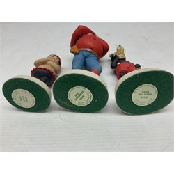 Fourteen Robert Harrop figures from the Beano Dandy collection, comprising Minnie the Minx BD04, Danny BD10, Biffo the Bear BD19, Spotty BD16, Smiffy BD09, Oops! BDS01, Little Plum BD27, Wilfrid BD15, Danny BD10, Winston BD17, 'Erbert BD14, Gnasher BD02, Beryl the Peril BD05 and Desperate Dan BD03, all with boxes