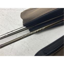 Five fly fishing rods, to include Greys Greyflex M2, Greys Missionary 9'3 etc, together with fly reel, flies, Wychwood fishing bag and various fishing other tackle items 