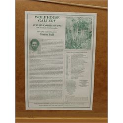 Simon Bull (British 1958-): Ram and Lambs, watercolour signed 27cm x 36cm