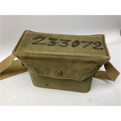 Pair of WWII 1943 Kershaw Bino. Prism No.2 MKII x6 binoculars, No. 190671, in canvas case
