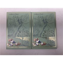 Two Queen Elizabeth II Ascension Island 2021 Wind in the Willows seven coin sets, both with 'Toad's Last Little Song' 24ct gold fifty pence weighing 2.25 grams, includes both layered in pure silver and fine .999 silver fifty pence pieces, housed in a presentation folders with certificates