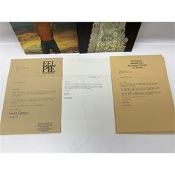 Pete Townshend 'The Who' - archive of correspondence with John Bycroft of Hull acknowledging receipt of various song lyrics sent by him to Townshend 1977 - 1982; comprising eighteen letters on varying letter heads including personalised; embossed; The Boathouse Ranelagh Drive Twickenham; No.2 The Embankment Twickenham; and Eel Pie Music; there are two undated manuscript letters signed Pete; and sixteen typed letters either signed Pete Townshend (3), Pete (4), Judi (Waring), Lin (Gibson) or Carla Rankine; together with The Story of Tommy by Richard Barnes and Pete Townshend and two other books on The Who.