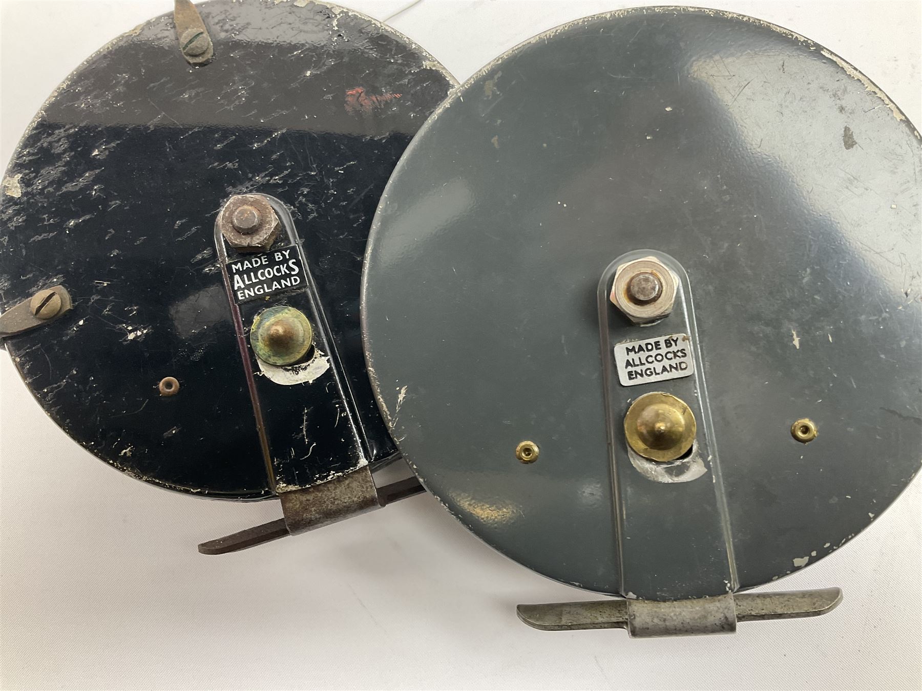 Eight fishing reels including S. Allcock & Co Ltd 'Easicast', 'Black Knight', 'Duco', 'Delmatic', 'The No.2 Felton Crosswind', etc (5)