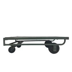 20th century wrought metal and pine rail