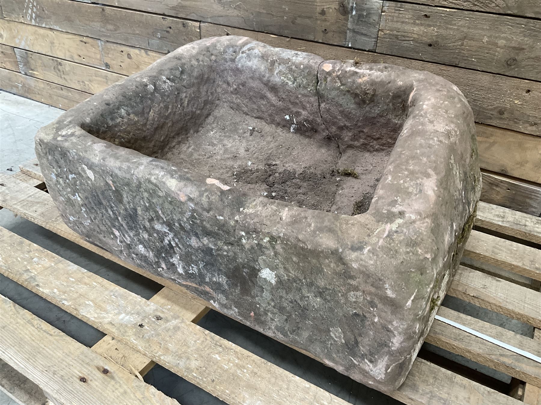 19th century rectangular stone trough 