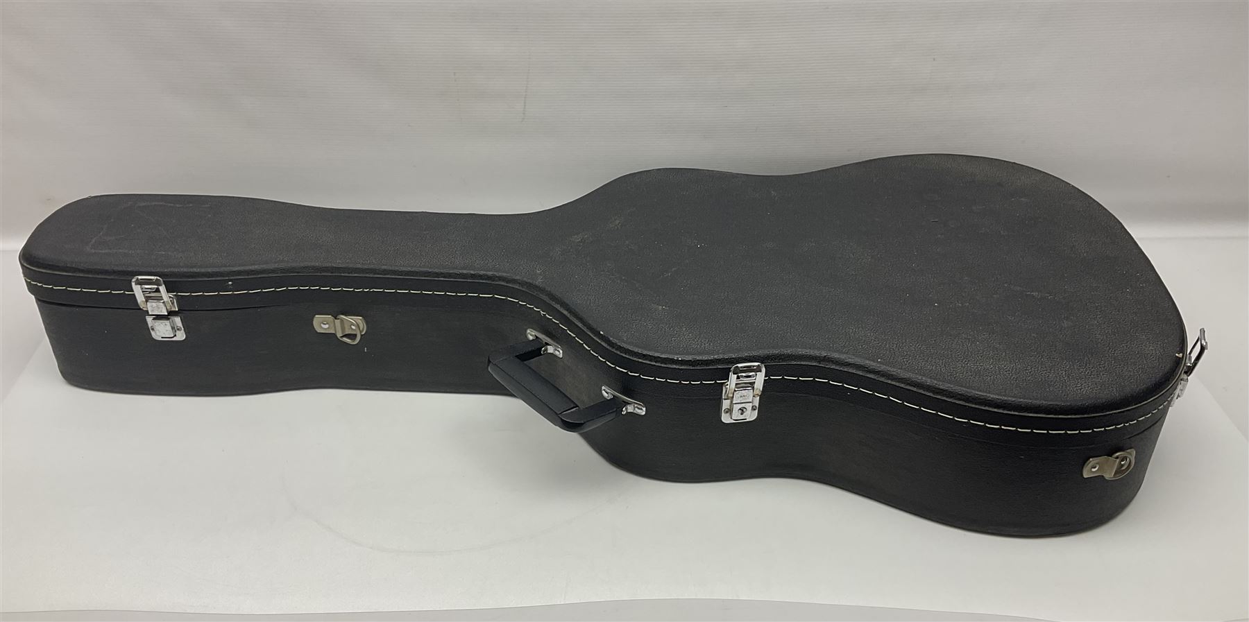 Harmony Model H6360 acoustic guitar in mahogany with spruce top, L103cm overall; and 1970s B&M (Barnes & Mullins) Concert Grande acoustic guitar, L101.5cm overall; each in hard carrying case (2)