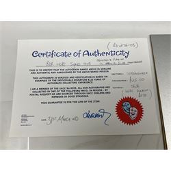 Dame Vera Lynn - collection of six signatures comprising TLS, album page and four colour photographs (including White Cliffs of Dover); signed photograph of John Mills; and signed photographs of film stars each with CoA including Bob Hope, Charlton Heston, Gene Autry, Sound of Music Julie Andrews and Christopher Plummer and Joanna Lumley