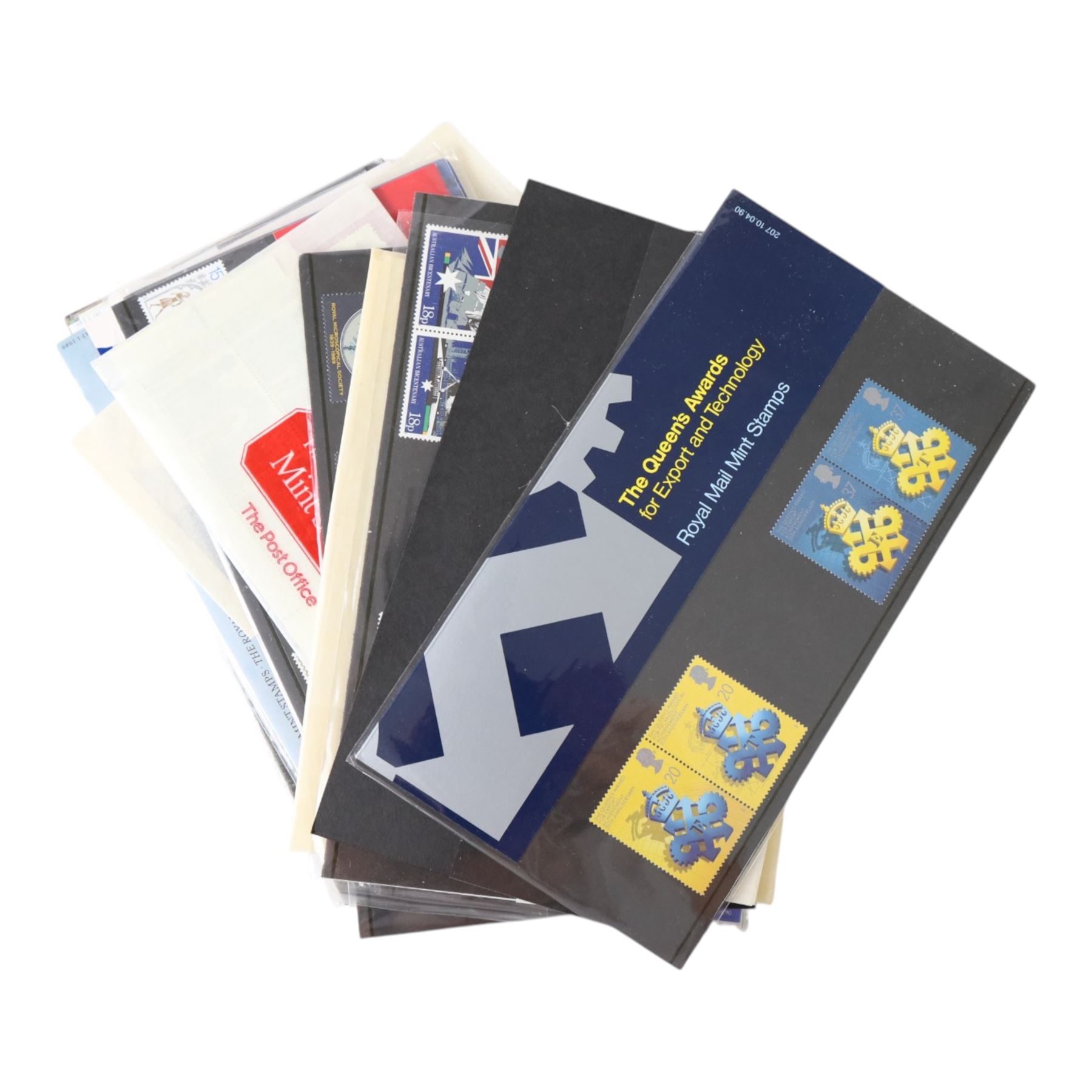 Queen Elizabeth II mint decimal stamps mainly in presentation packs, face value of usable postage approximately 180 GBP