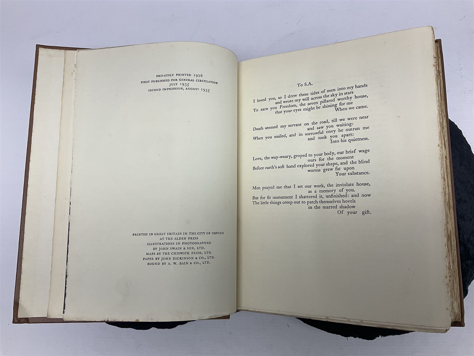 T.E Lawrence; The Letters of T.E Lawrence and Seven Pillars of Wisdom