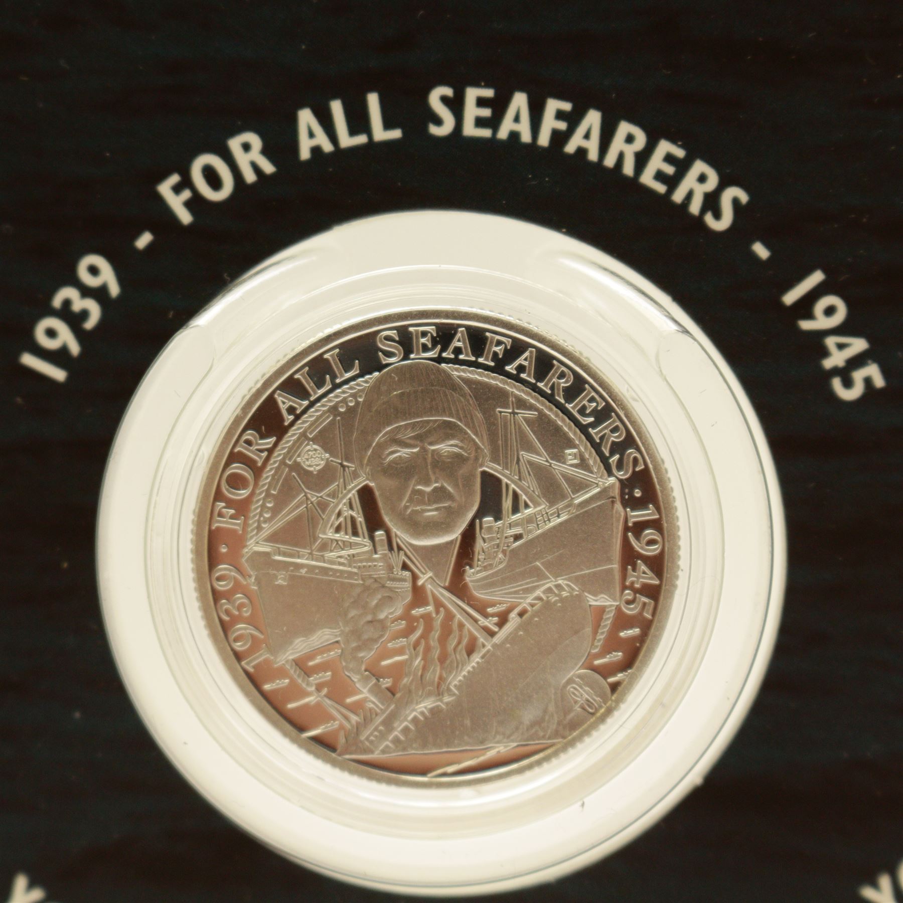 Merchant Navy 'The Battle Of The Atlantic 1939-1945', part coin set including Queen Elizabeth II Gibraltar 2016 24 carat gold 3.11 grams ten pound coin etc, in card folder
