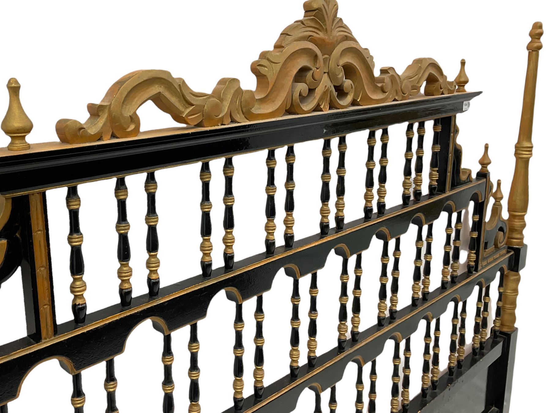 Large Spanish style pagoda headboard