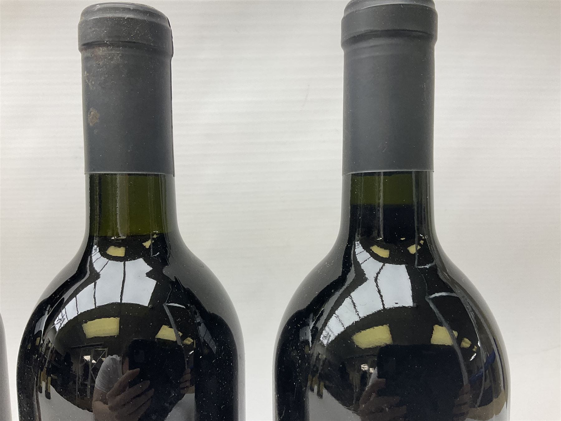 Mixed red wines comprising Tyrrell's Vintage 1992 Long Flat Red, 750ml, 12.5% vol, four bottles, Goundrey Mount Barker 1992 Cabernet Merlot, 750ml, 12% vol, four bottles, and four Tyrrell's Old Winery pinot noir, 13% vol (12)