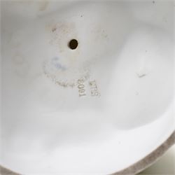 Pair of Ernst Bohne & Sohne Chinoiserie candlestick figures, impressed and faint blue anchor marks to bases, H27cm (2)