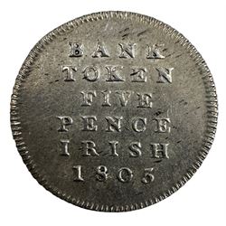 George III Irish 1805 five pence bank token