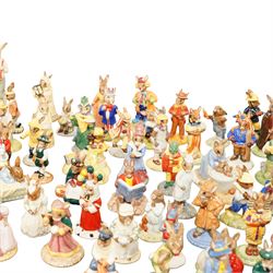 Large and extensive collection of Royal Doulton Bunnykins figures, the majority with certificates, approximately 140 overall, and a similarly large collection of boxes 