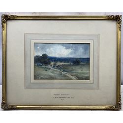 Thomas Marjoribanks Hay (Scottish 1862-1921): 'Fouldean - Berwickshire', watercolour signed, titled and dated 1917 on the mount, 14cm x 22cm