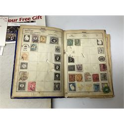 Great British and World stamps, including small number of Queen Elizabeth II mint usable stamps, mint Isle of Man, Belgium, Brazil, Cape of Good Hope, Ceylon, China, Egypt, French Colonies, Germany, Newfoundland etc, items of postal history, empty albums etc, in two boxes