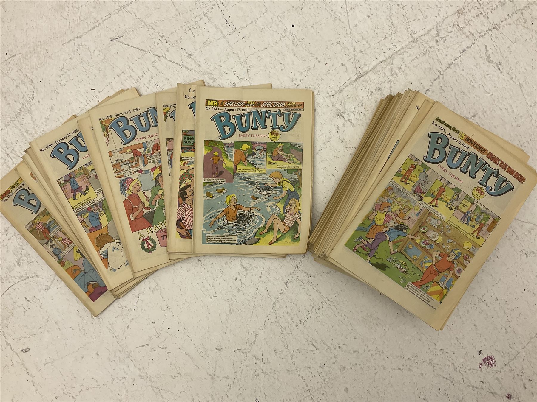 Over two-hundred and ten Bunty comics 1981 -1985