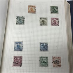 Great British and World Queen Victoria and later stamps, including imperf and perf penny reds, half penny 'bantams', King Edward VII five shillings,  Straits Settlements, Ceylon, New Zealand, Canada, India etc, housed in a single album