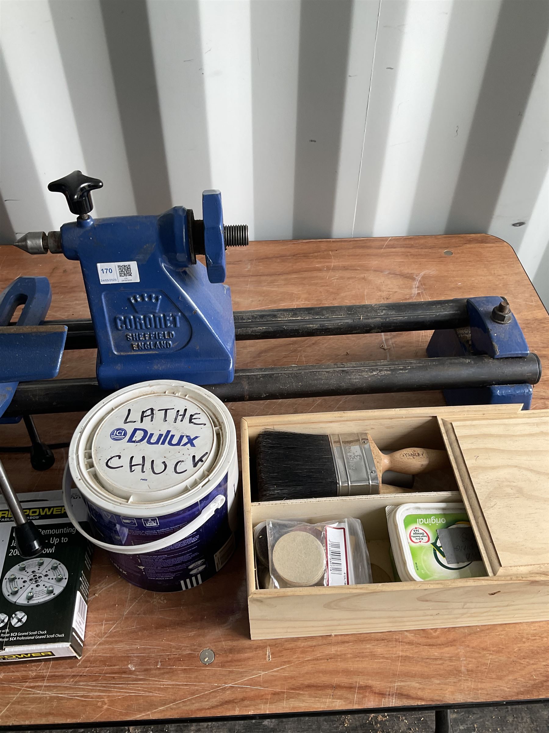 Record Model No 0 woodworking lathe with accessories  - THIS LOT IS TO BE COLLECTED BY APPOINTMENT FROM DUGGLEBY STORAGE, GREAT HILL, EASTFIELD, SCARBOROUGH, YO11 3TX
